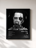 #noir Tableau de l'album TA13OO de Denzel Curry, cadre noir, imprimé et encadré en France