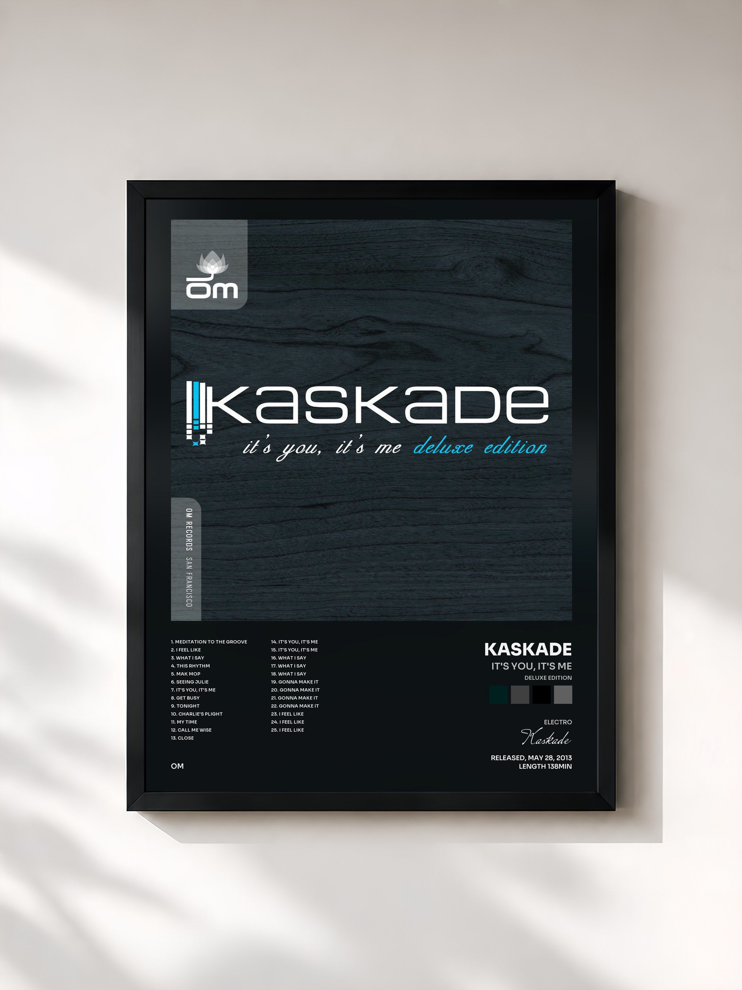 #noir Tableau de l'album It's You, It's Me (Deluxe Edition) de Kaskade, cadre noir, imprimé et encadré en France