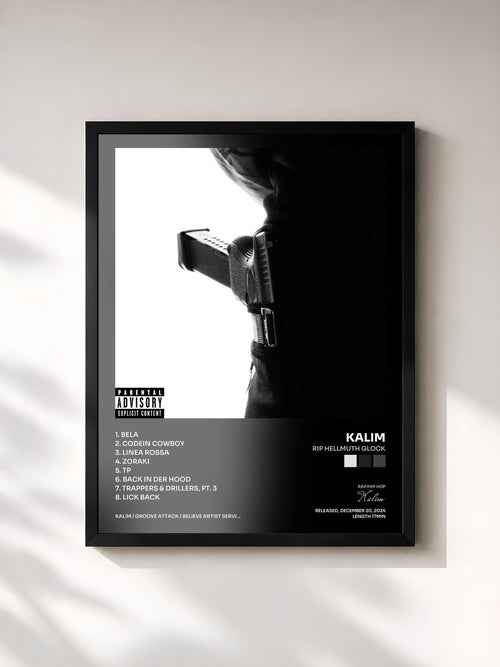 Kalim · RIP HELLMUTH GLOCK — Affiche encadrée