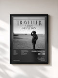 #noir Tableau de l'album Traveller de Chris Stapleton, cadre noir, imprimé et encadré en France