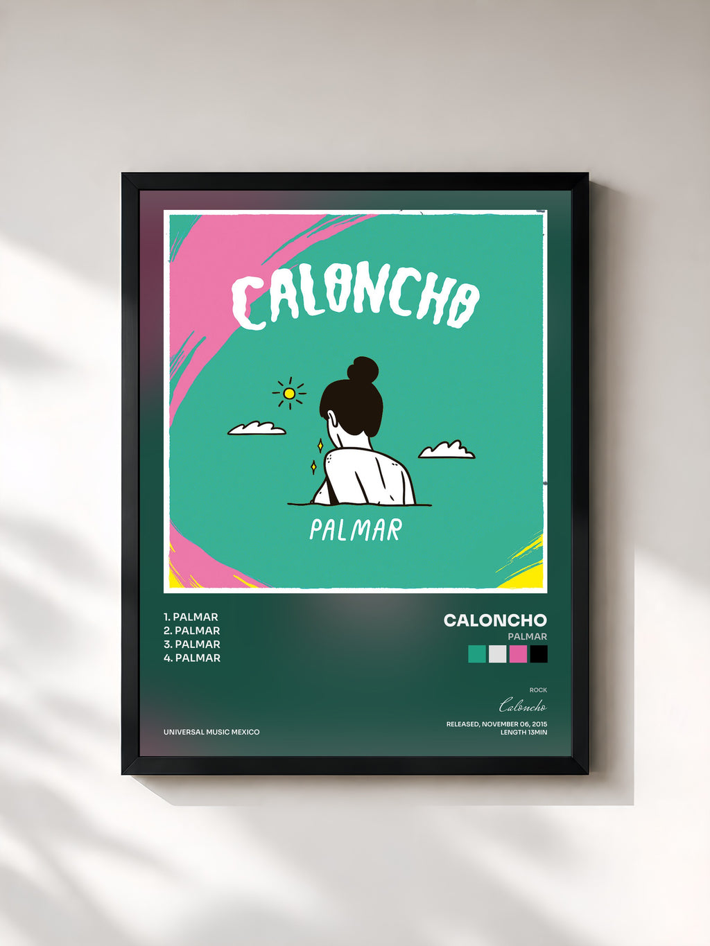 #noir Tableau de l'album Palmar de Caloncho, cadre noir, imprimé et encadré en France