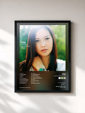#noir Tableau de l'album Green Garden Pop de YUI, cadre noir, imprimé et encadré en France