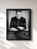 #noir Tableau de l'album Totally Bublé de Michael Bublé, cadre noir, imprimé et encadré en France