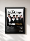 #noir Tableau de l'album Friends for Life de The High Kings, cadre noir, imprimé et encadré en France