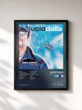 #noir Tableau de l'album Caro Amico Ti Scrivo... de Lucio Dalla, cadre noir, imprimé et encadré en France