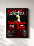 #noir Tableau de l'album Non Dormire de Noyz Narcos, cadre noir, imprimé et encadré en France