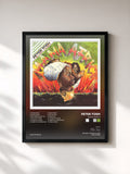 #noir Tableau de l'album Mama Africa de Peter Tosh, cadre noir, imprimé et encadré en France