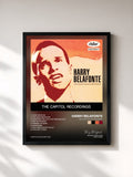 #noir Tableau de l'album The Capitol Recordings de Harry Belafonte, cadre noir, imprimé et encadré en France