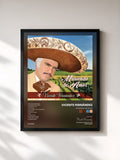 #noir Tableau de l'album Muriendo de Amor de Vicente Fernández, cadre noir, imprimé et encadré en France
