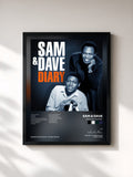 #noir Tableau de l'album Sam & Dave Diary de Sam & Dave, cadre noir, imprimé et encadré en France