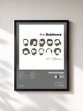 #noir Tableau de l'album 40 Years de The Dubliners, cadre noir, imprimé et encadré en France