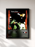 #noir Tableau de l'album Rosso relativo de Tiziano Ferro, cadre noir, imprimé et encadré en France