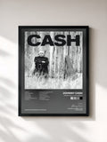 #noir Tableau de l'album American II: Unchained de Johnny Cash, cadre noir, imprimé et encadré en France