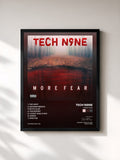 #noir Tableau de l'album MORE FEAR de Tech N9ne, cadre noir, imprimé et encadré en France