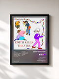 #noir Tableau de l'album Edith Kills The Vibe de Edith Whiskers, cadre noir, imprimé et encadré en France