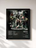 #noir Tableau de l'album Voodoozirkus de Genetikk, cadre noir, imprimé et encadré en France