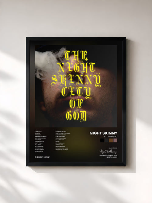 Night Skinny · City Of God — Affiche encadrée