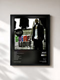 #noir Tableau de l'album Grime Wave de Wiley, cadre noir, imprimé et encadré en France