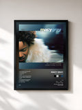 #noir Tableau de l'album On How Life Is de Macy Gray, cadre noir, imprimé et encadré en France