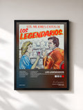 #noir Tableau de l'album Los Mejores Éxitos de los Legendarios de Los Legendarios, cadre noir, imprimé et encadré en France