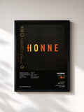 #noir Tableau de l'album HONNE — 10 de HONNE, cadre noir, imprimé et encadré en France