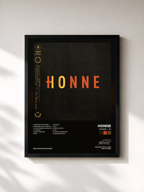 HONNE · HONNE — 10 — Affiche encadrée