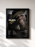 #noir Tableau de l'album Da Last Real N*gga Left 2 de Plies, cadre noir, imprimé et encadré en France