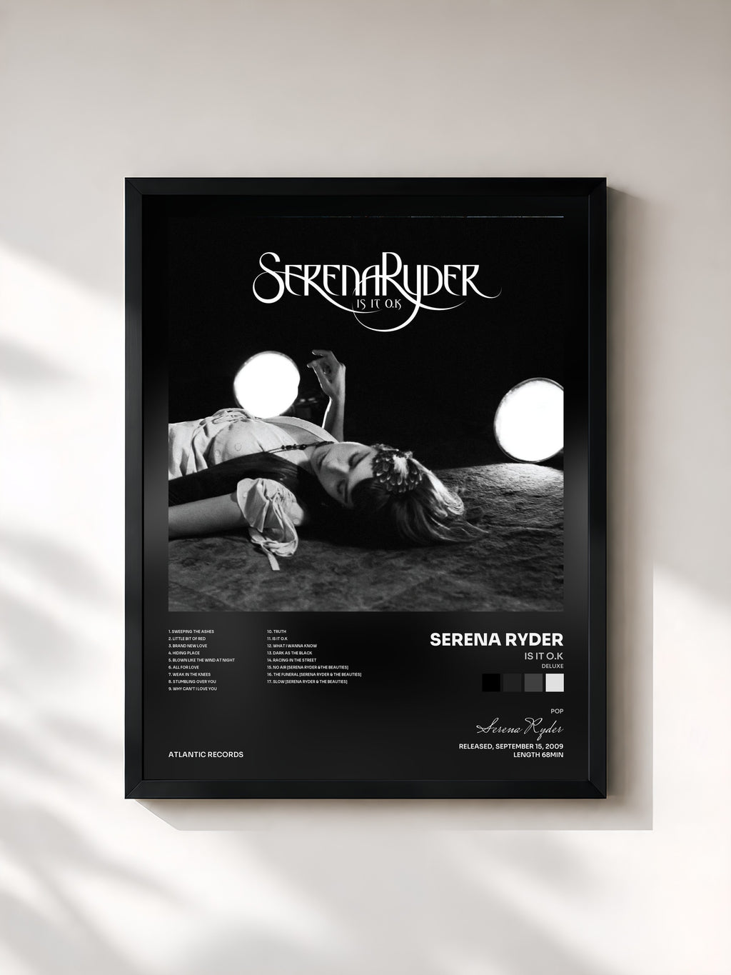 #noir Tableau de l'album is it o.k (Deluxe) de Serena Ryder, cadre noir, imprimé et encadré en France