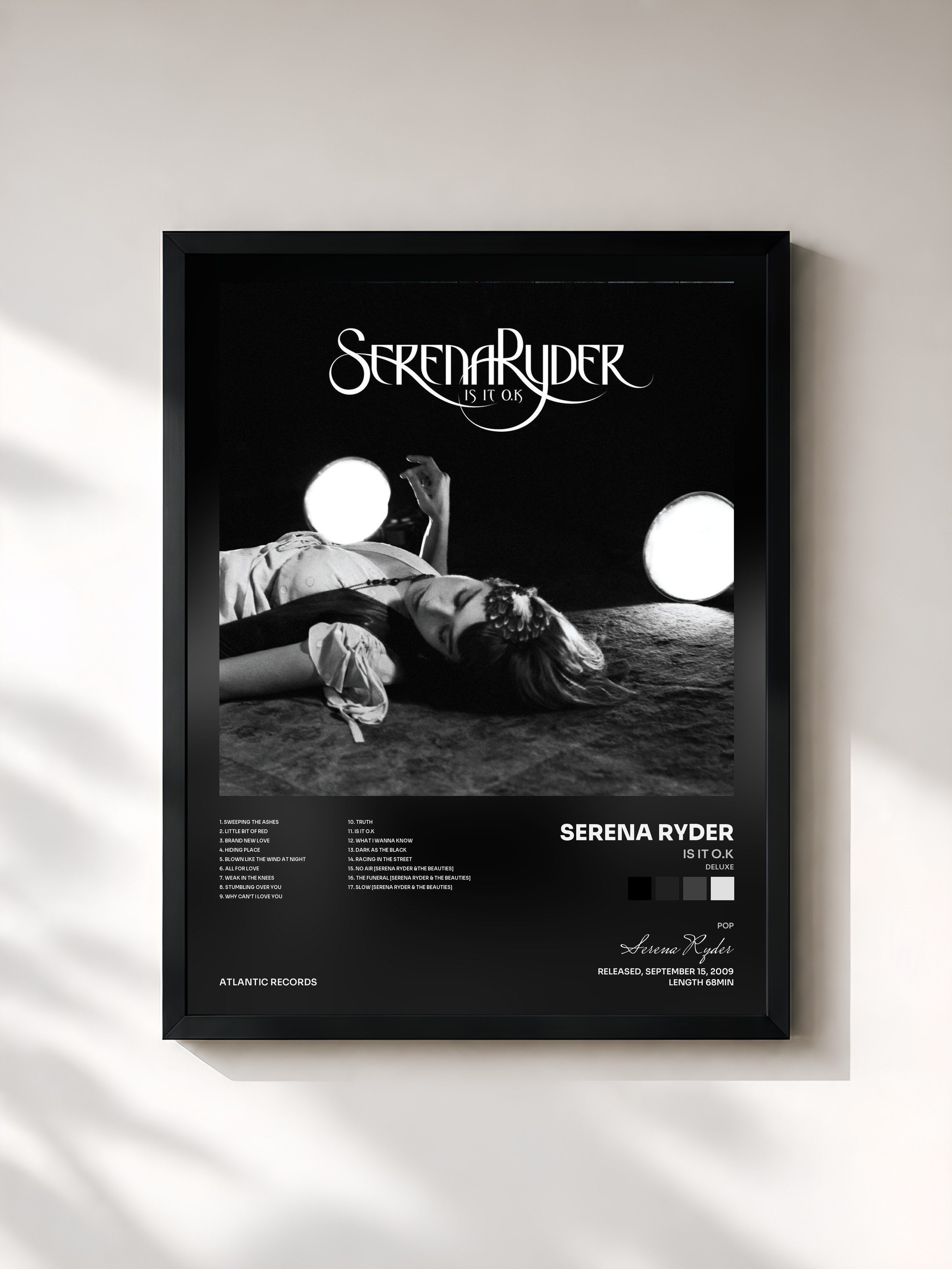 #noir Tableau de l'album is it o.k (Deluxe) de Serena Ryder, cadre noir, imprimé et encadré en France