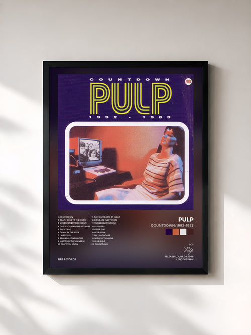 Pulp · Countdown: 1992-1983 — Affiche encadrée