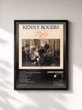 #noir Tableau de l'album Love Lifted Me de Kenny Rogers, cadre noir, imprimé et encadré en France