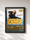 #noir Tableau de l'album '82 (en español) de Raffaella Carrà, cadre noir, imprimé et encadré en France