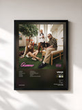 #noir Tableau de l'album GLAMOUR de Uniqe, cadre noir, imprimé et encadré en France