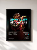 #noir Tableau de l'album In Concert de Jimmy Cliff, cadre noir, imprimé et encadré en France