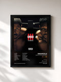 #noir Tableau de l'album Creed III: The Soundtrack de Dreamville, cadre noir, imprimé et encadré en France
