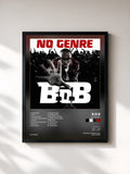 #noir Tableau de l'album No Genre de B.o.B, cadre noir, imprimé et encadré en France
