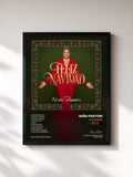 #noir Tableau de l'album Feliz Navidad de Niña Pastori, cadre noir, imprimé et encadré en France