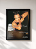 #noir Tableau de l'album Star Bright de Vanessa Williams, cadre noir, imprimé et encadré en France