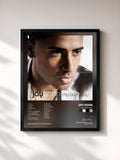 #noir Tableau de l'album My Own Way de Jay Sean, cadre noir, imprimé et encadré en France