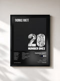 #noir Tableau de l'album 20 Number Ones de Thomas Rhett, cadre noir, imprimé et encadré en France