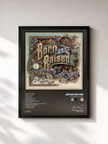 #noir Tableau de l'album Born and Raised de John Mayer, cadre noir, imprimé et encadré en France