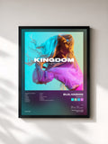 #noir Tableau de l'album Kingdom de Bilal Hassani, cadre noir, imprimé et encadré en France