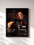 #noir Tableau de l'album Back To The Basics de Rich Homie Quan, cadre noir, imprimé et encadré en France