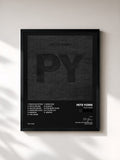 #noir Tableau de l'album Pete Yorn de Pete Yorn, cadre noir, imprimé et encadré en France
