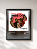 #noir Tableau de l'album Deezer Sessions de Parcels, cadre noir, imprimé et encadré en France