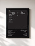 #noir Tableau de l'album Man In Black de Johnny Cash, cadre noir, imprimé et encadré en France