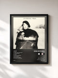 #noir Tableau de l'album Hejira de Joni Mitchell, cadre noir, imprimé et encadré en France