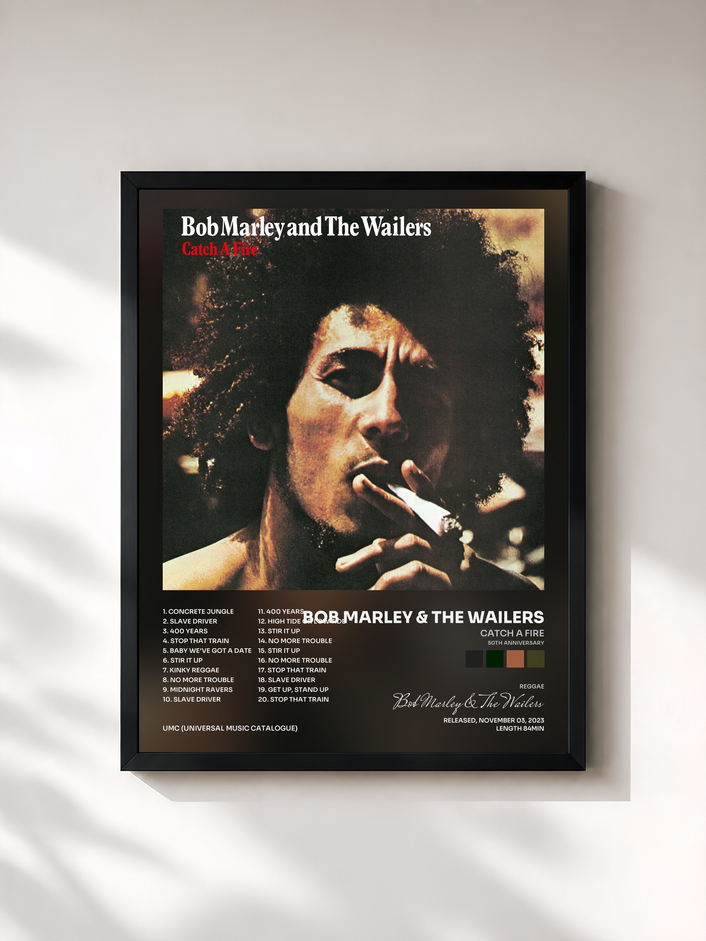Bob Marley & The Wailers · Catch A Fire (50th Anniversary) — Gerahmter Kunstdruck