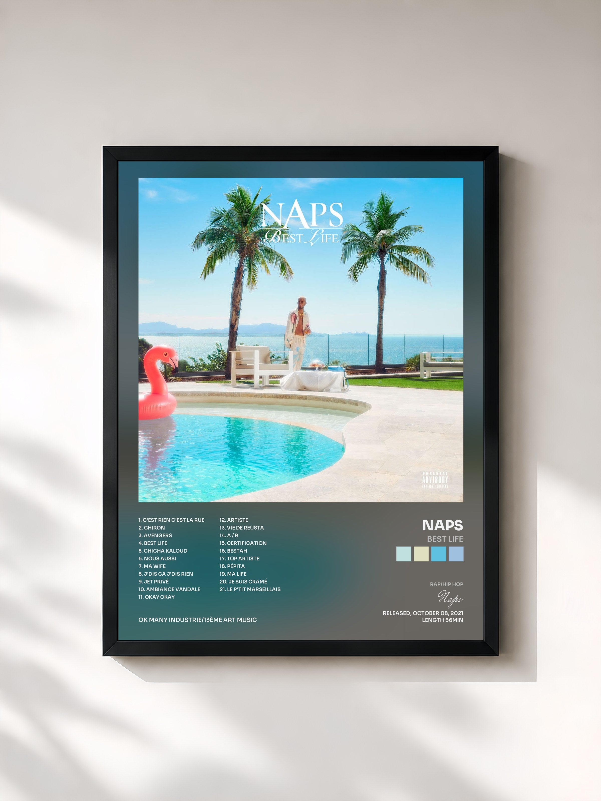 Naps · Best Life — Gerahmter Kunstdruck