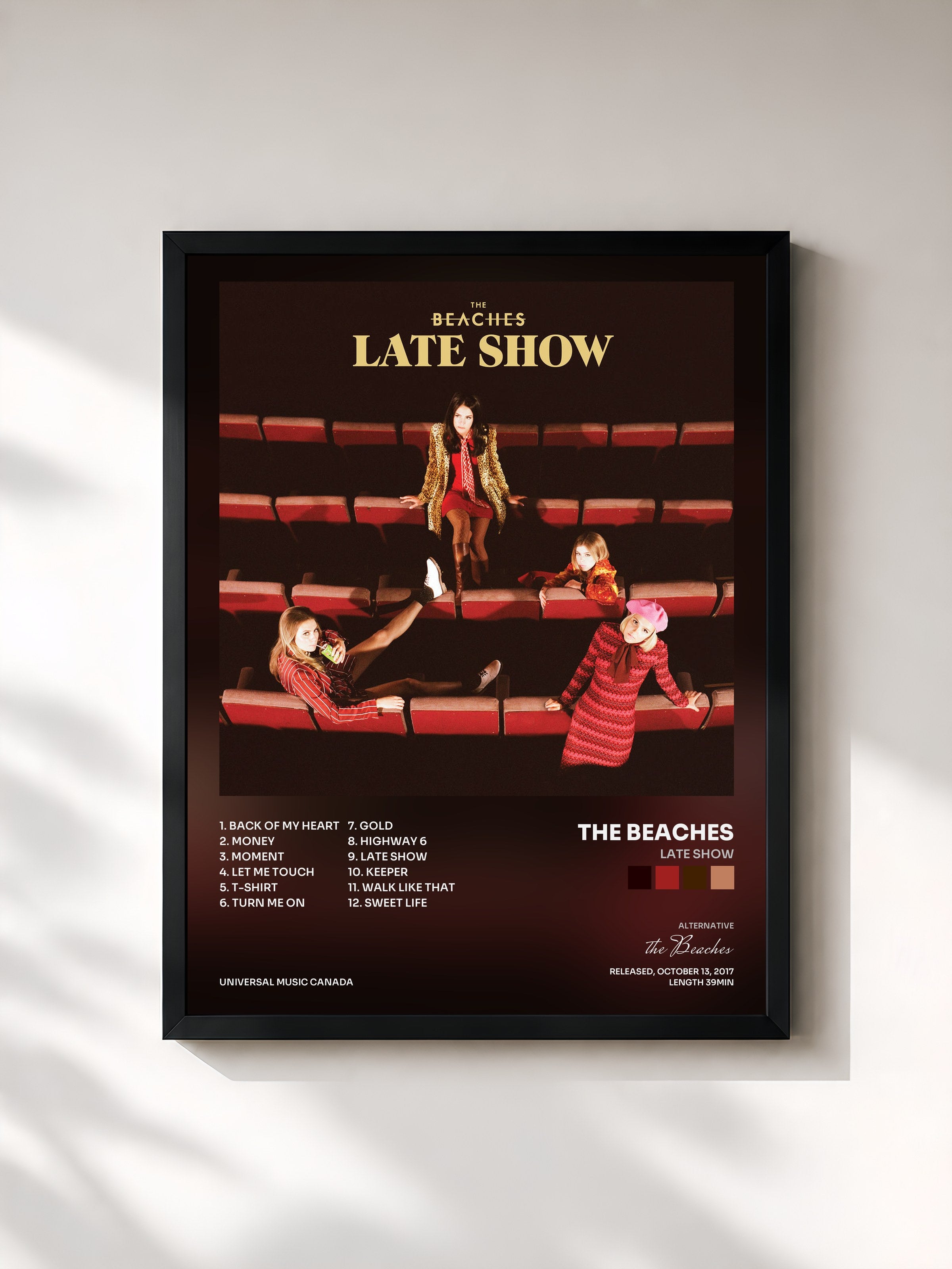 the Beaches · Late Show — Affiche encadrée